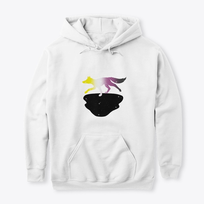 Non-binary starry running fox