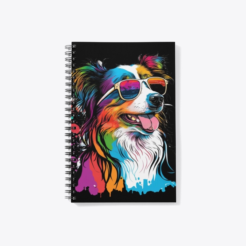 Happy dog wearing sunglasses 4