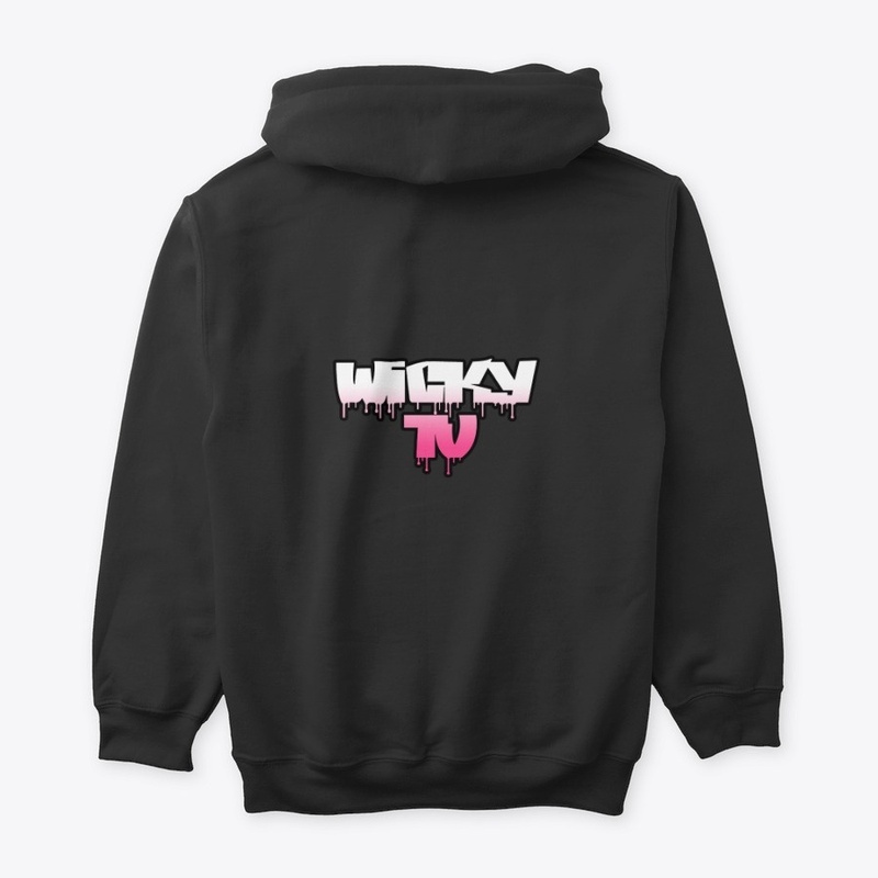  WickyTv Hoodie - White/Pink