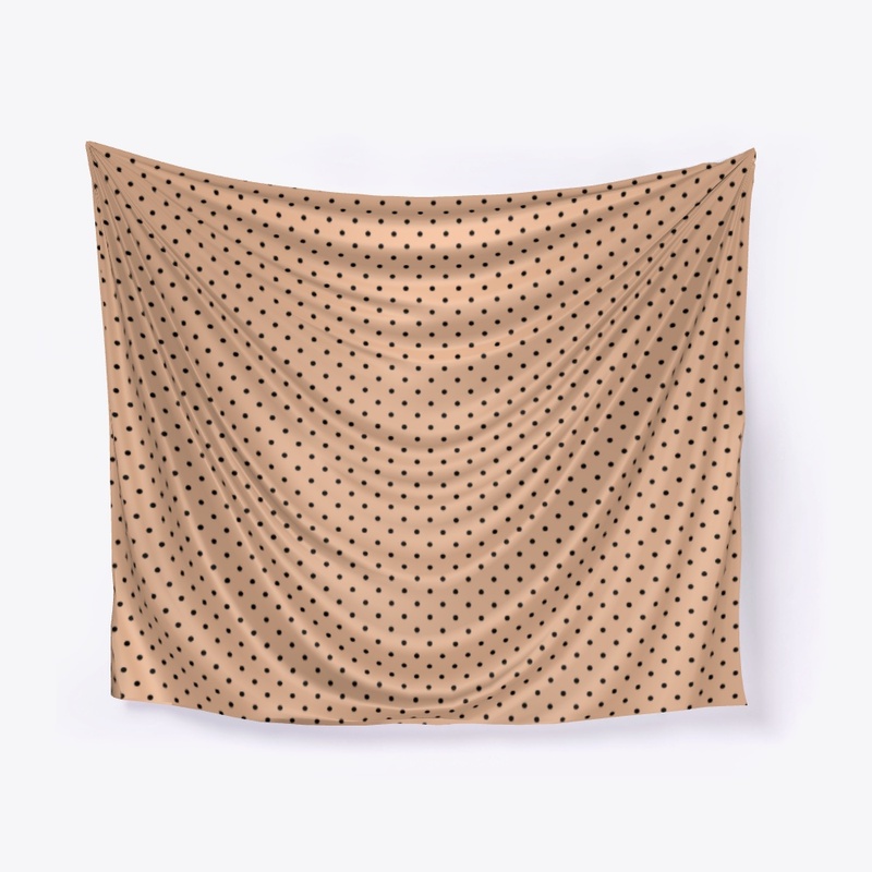Coffee Black Polka Dots