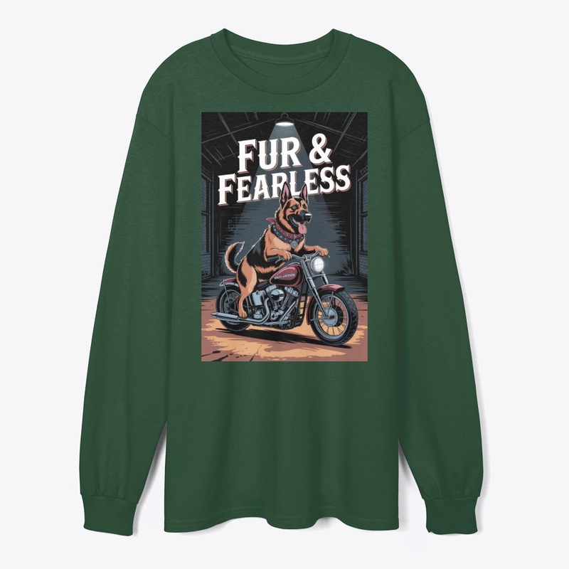 Biker Dog German Shepherd Tee