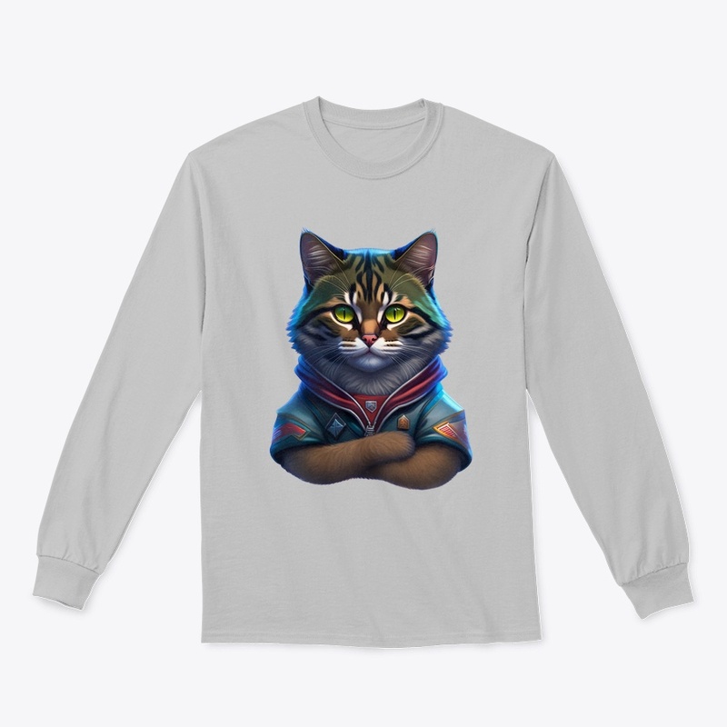 Cute Cat with His Arms Crossed