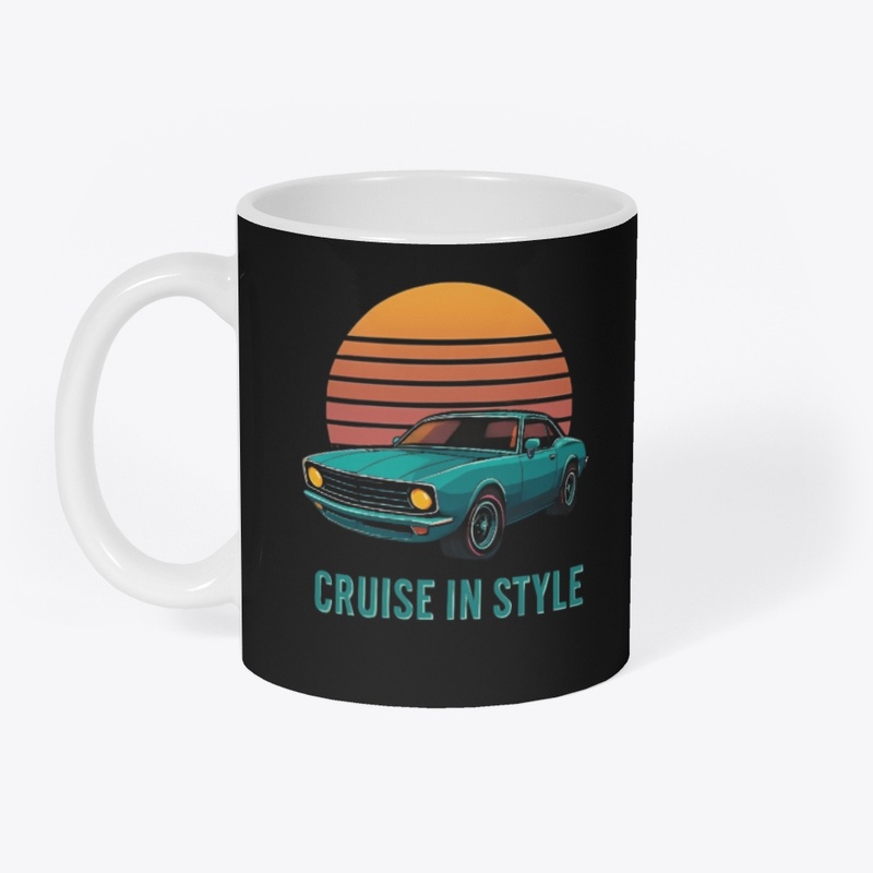 Retro Car Sunset Tee - Cruise in Style