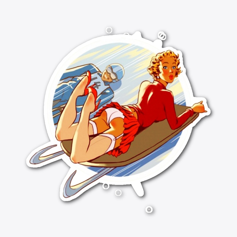 Soviet Sports Sledding Girl