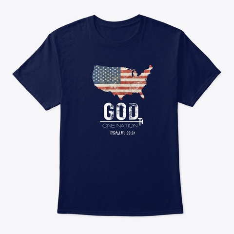 Independence Day Collection (White Font) Navy T-Shirt Front