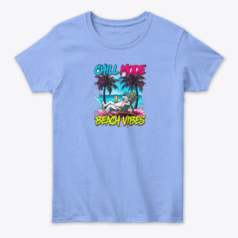 Chill Mode Dog T-Shirt | Beach Vibes