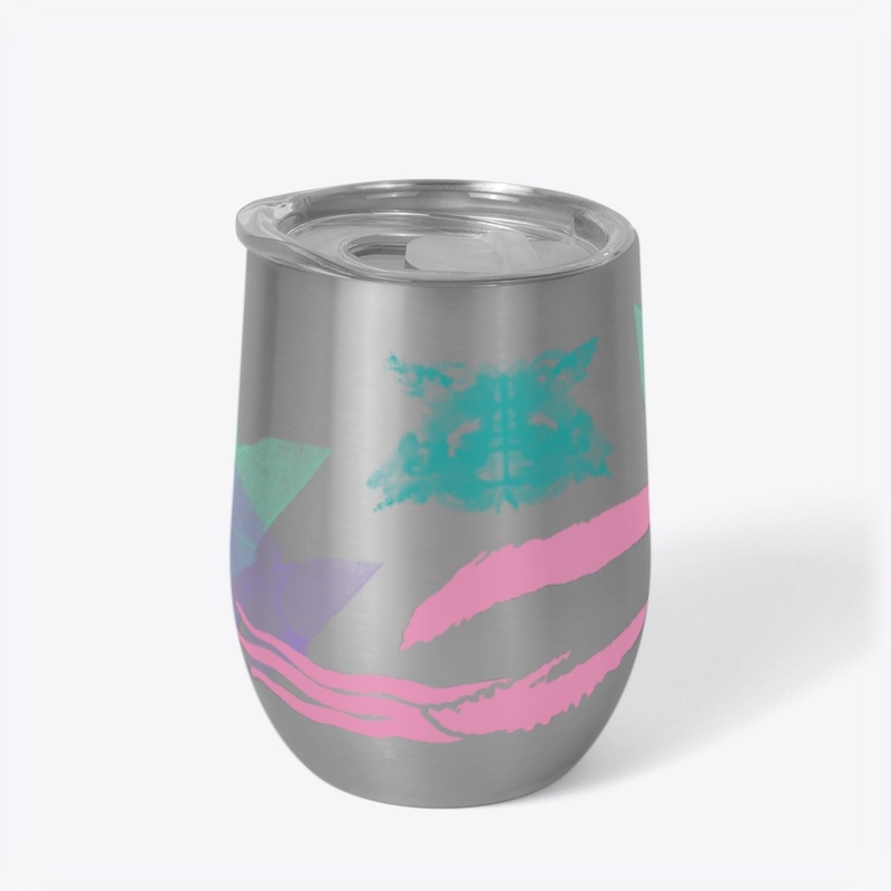 wine tumbler abstract