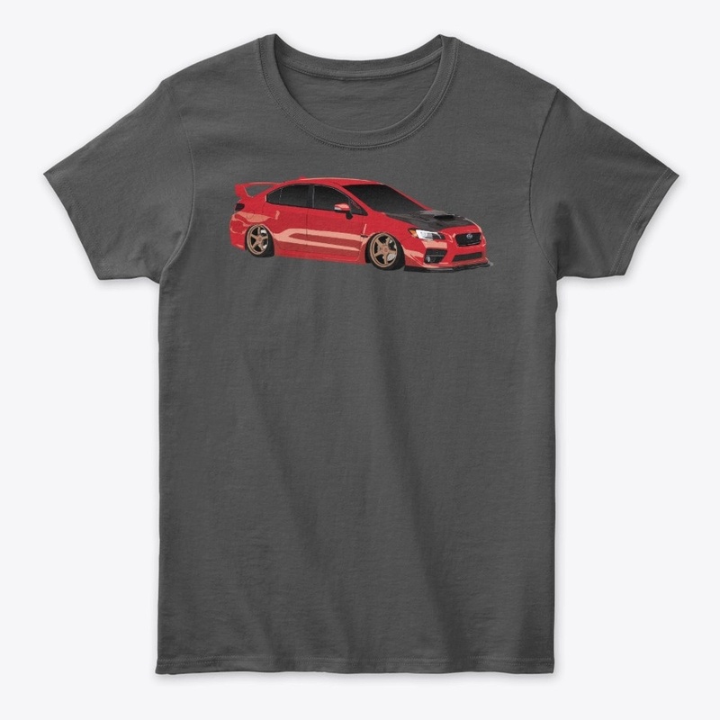 Red Subie WRX illustration