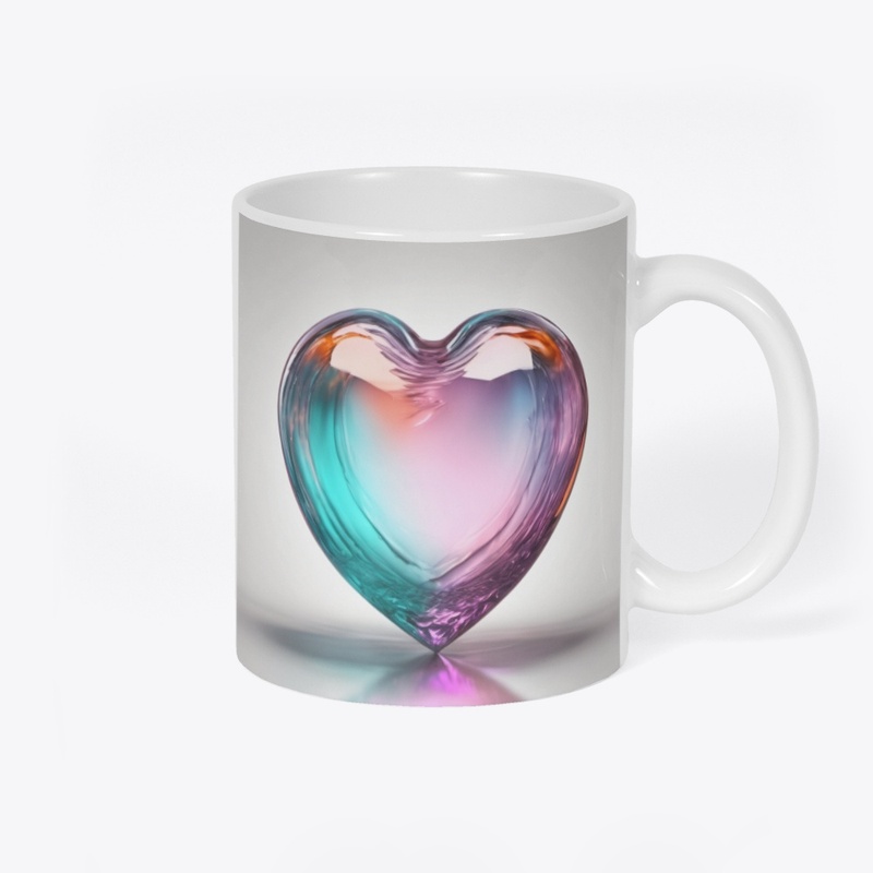 glass heart mug 46-27