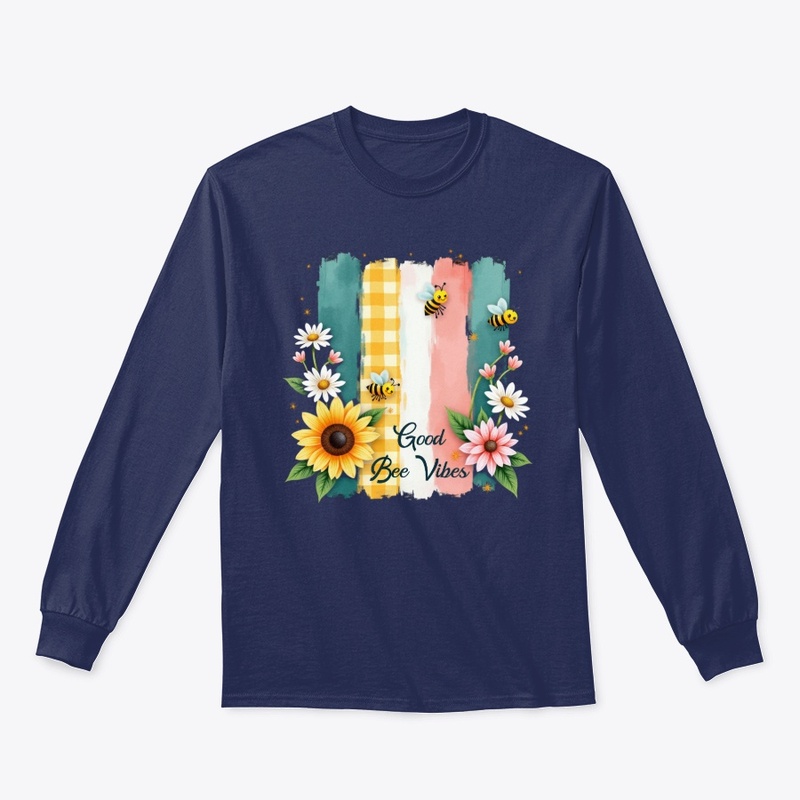  Good Bee Vibes Spring Floral Graphic