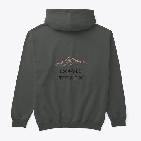 The Outdoorsy Explorer Hoodie Dark Heather Camiseta Back