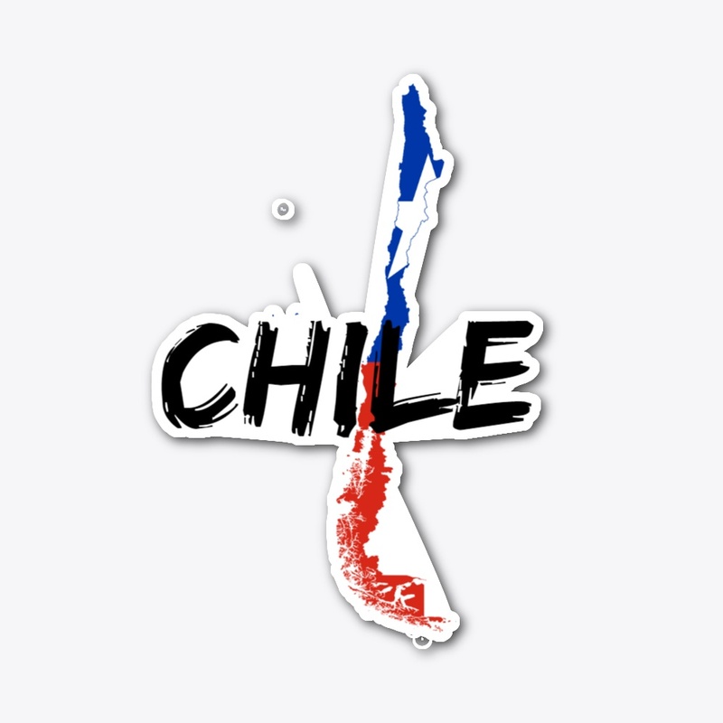 Chile Flag Map Sticker