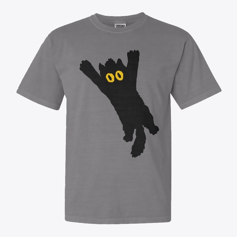 Panicky Cat — Wide-Eyed Minimal Art