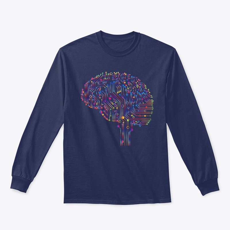 Colorful circuit digital computer brain