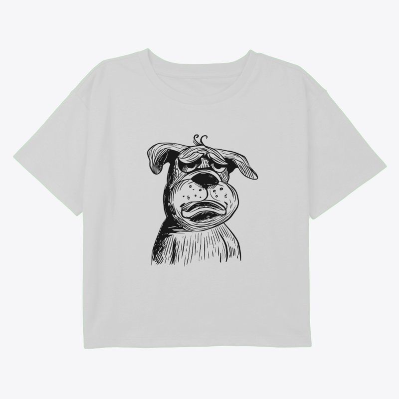 Bulldog Illustration - Funny Dog Design