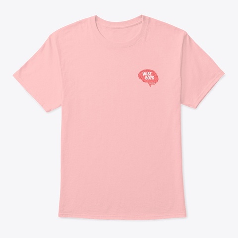 Wise Boys Big Brain Pale Pink T-Shirt Front
