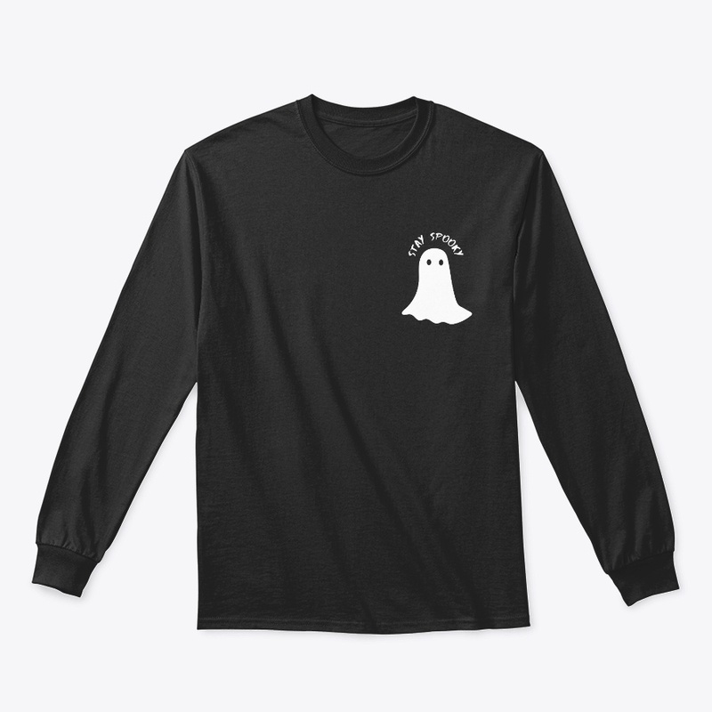 Stay Spooky with Flowers Print T-Shirt 
