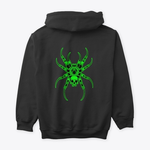 Skull Logo Hoodie Black T-Shirt Back
