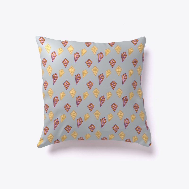 Repetitive Diamond Themed Indoor Pillow