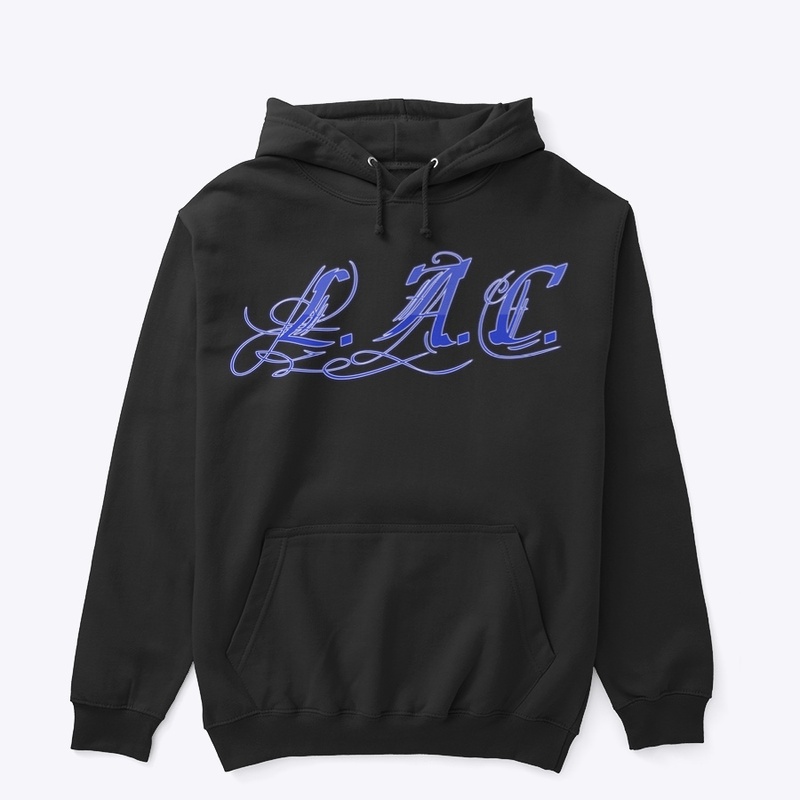 LAC Blue Logo Design Old English 