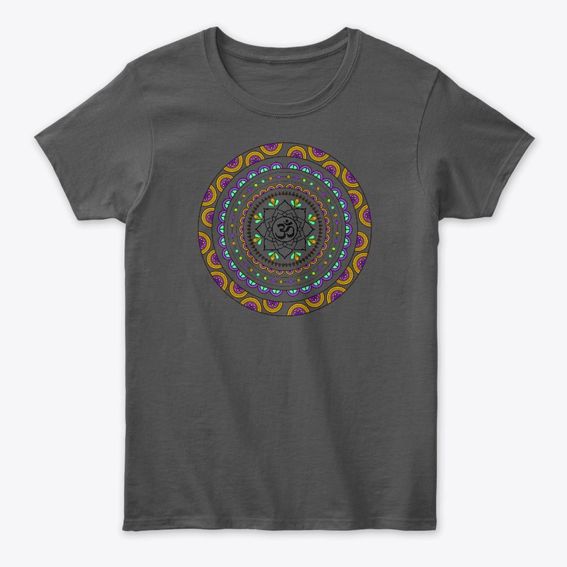 Om Symbol T-shirt WIth Colorful Mandala