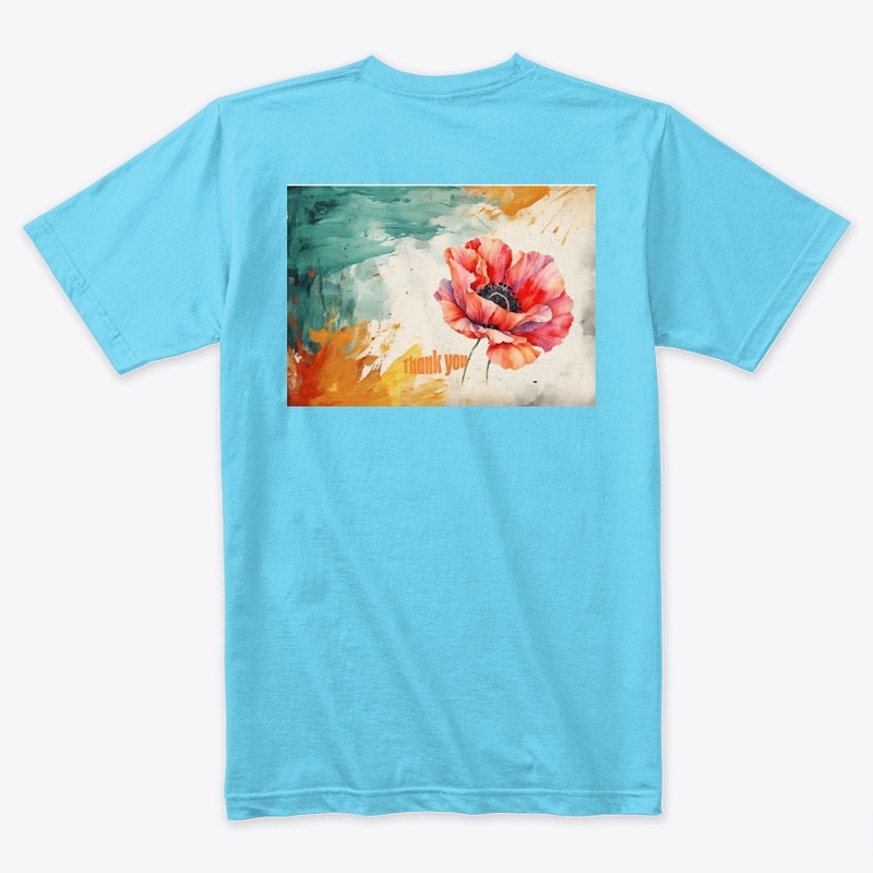 Thank you logo t-shirt back part