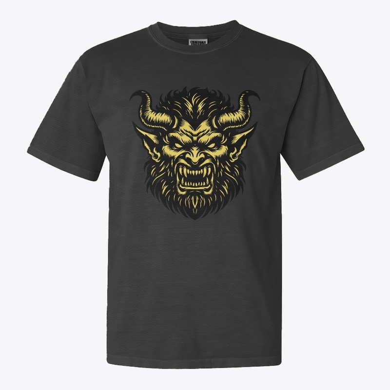 Angry Devil Head Design