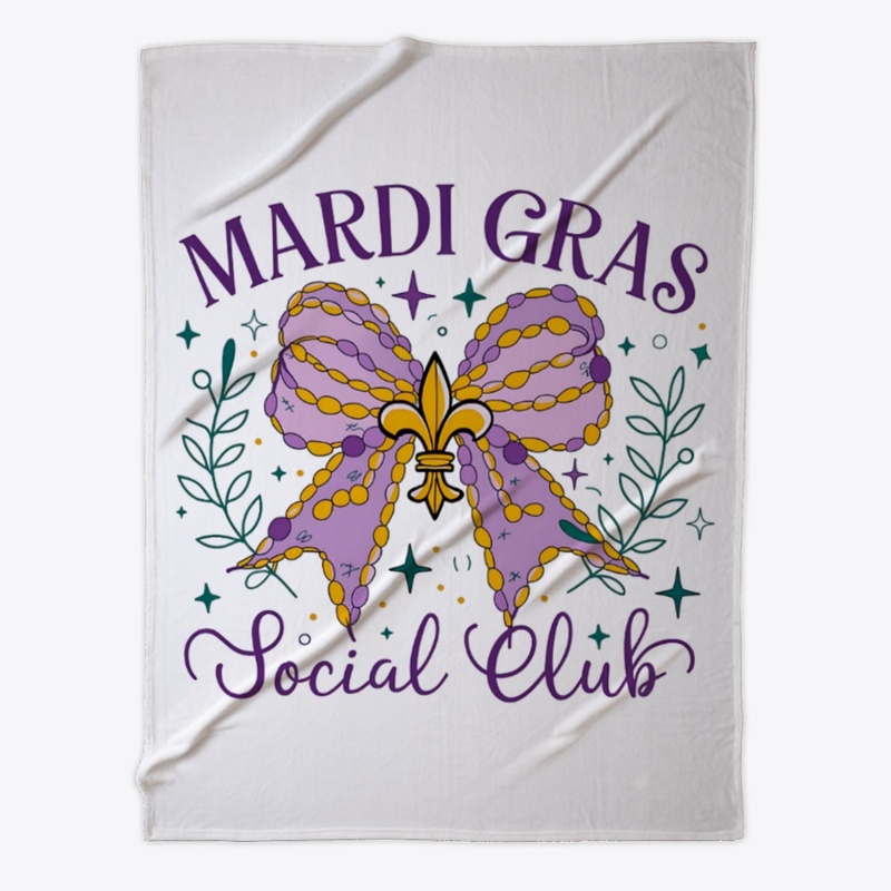 Stylish Mardi Gras Bow & Fleur