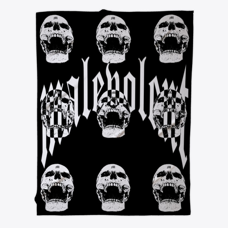 Malevolent Skulls Fleece Blanket