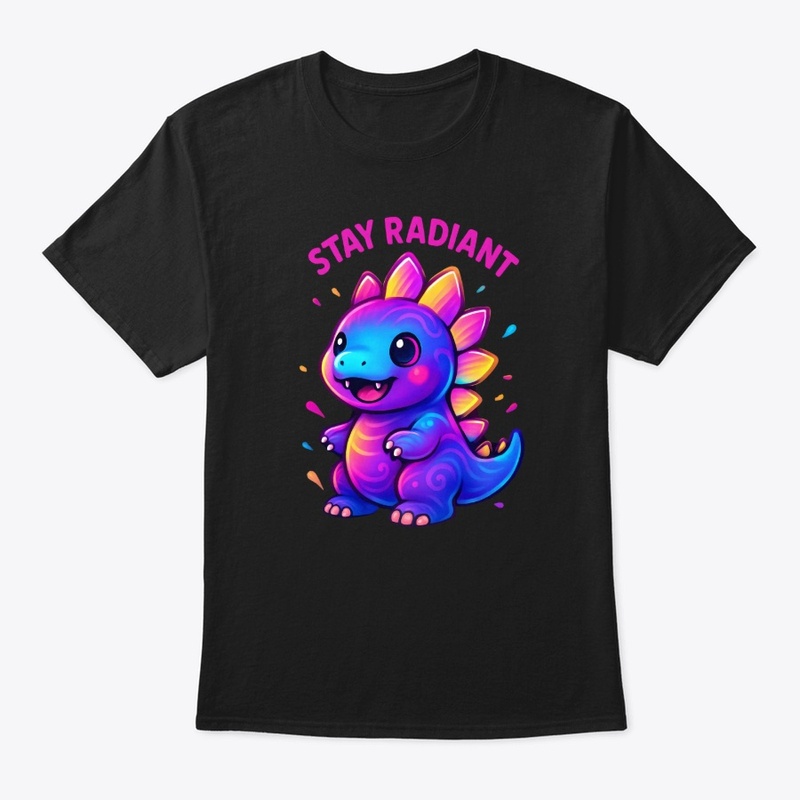 Colorful Dino Stay Radiant Graphic