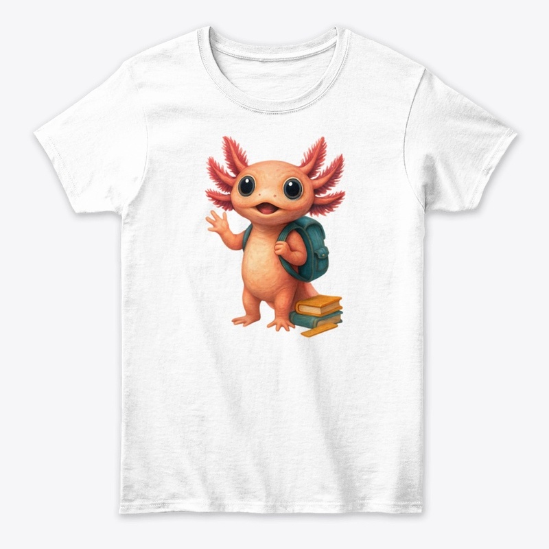 Cute Axolotl School Buddy