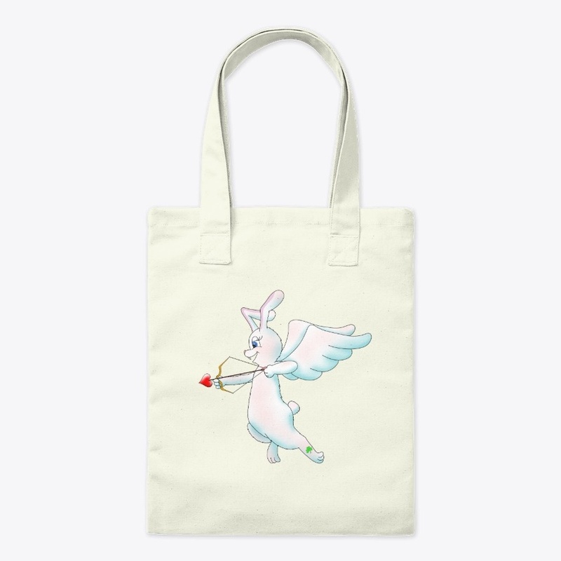 Cupid Easter Bunny with Shamrock Tattoo