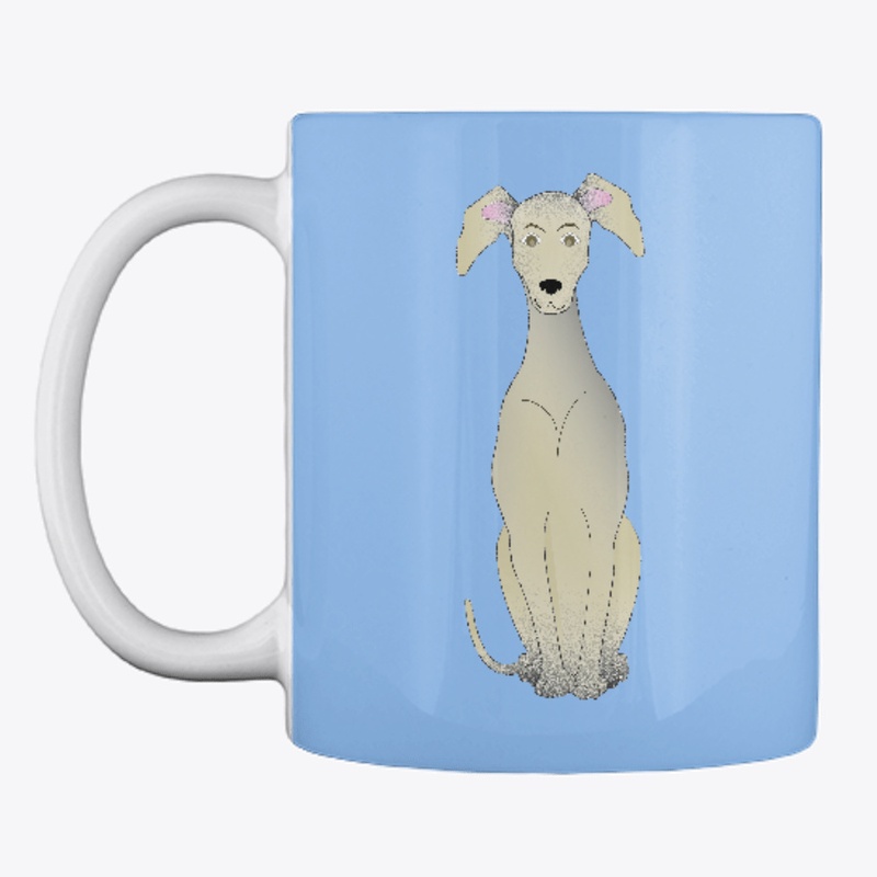 Happy Sitting Borzoi