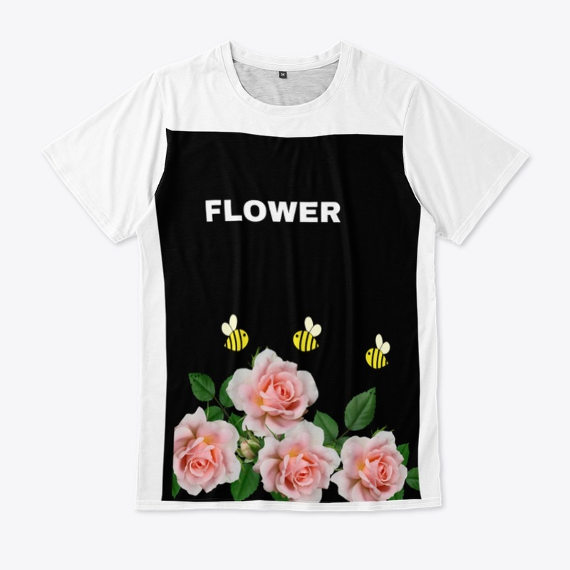 Flower image printed dress