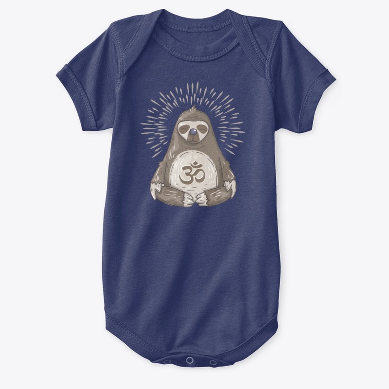 Meditating Sloth. Enlightment Tee.
