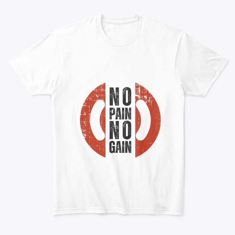 Motivational No Pain No Gain Workout Tee