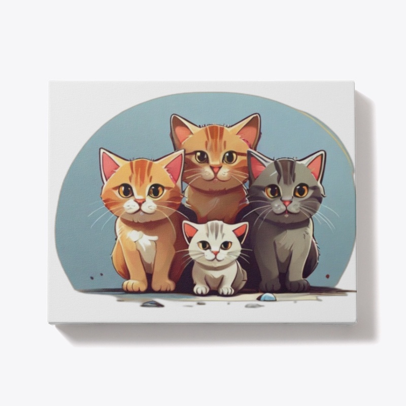 Playful cat crew t-shirt design