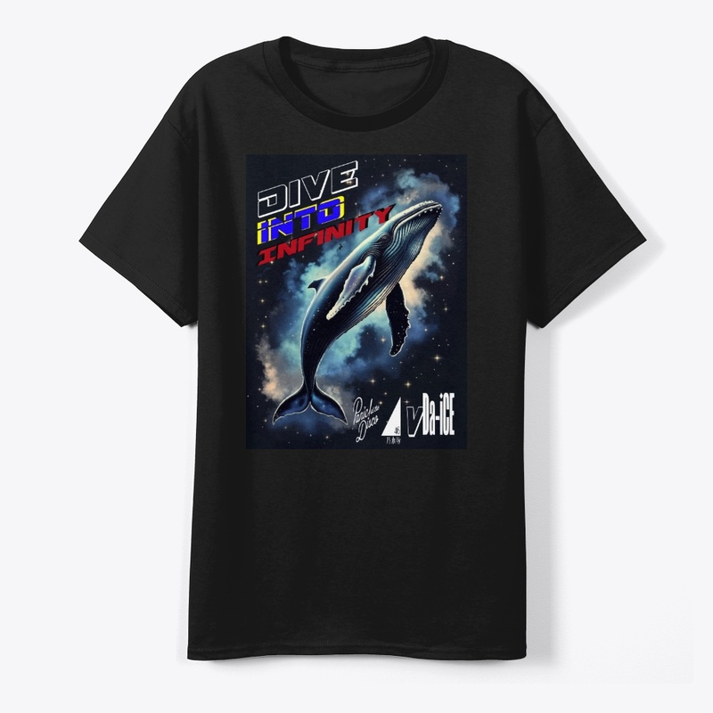Dive Into Infinity Dark Whale Unisex Tee