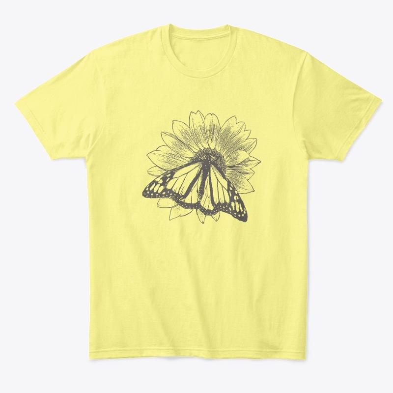 Monarch Butterfly Sunflower