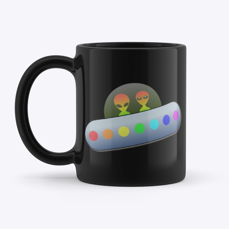 Alien Pair in UFO Graphic Apparel