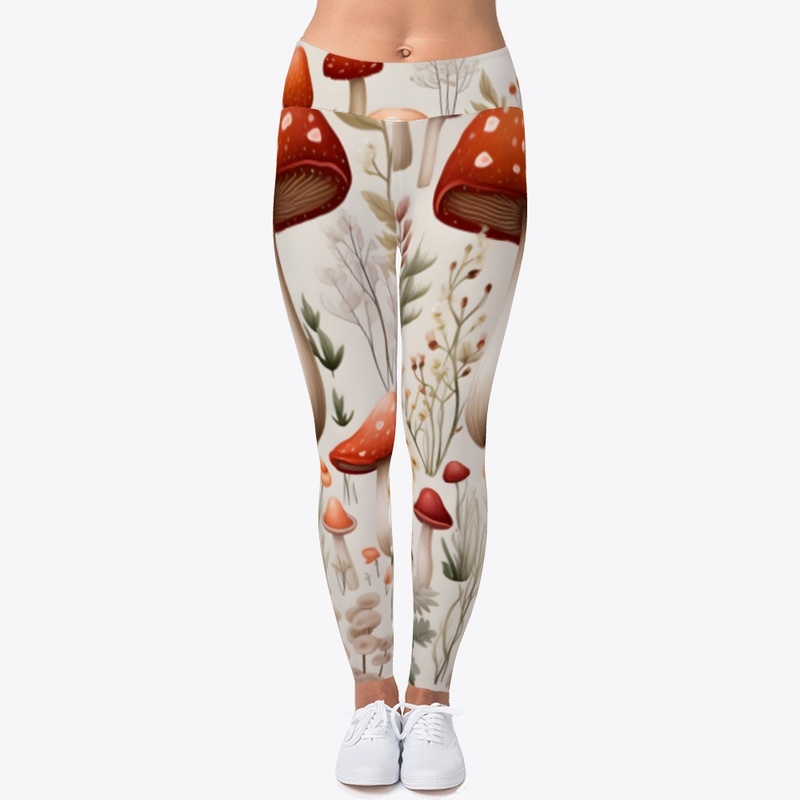 Funny Hippie Mushroom Pattern Retro Cute