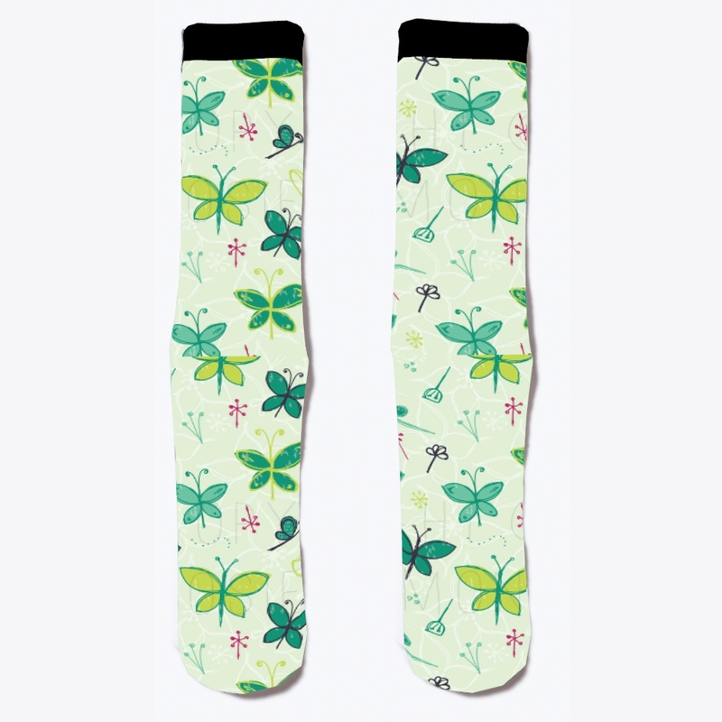 Butterfly Girl Socks