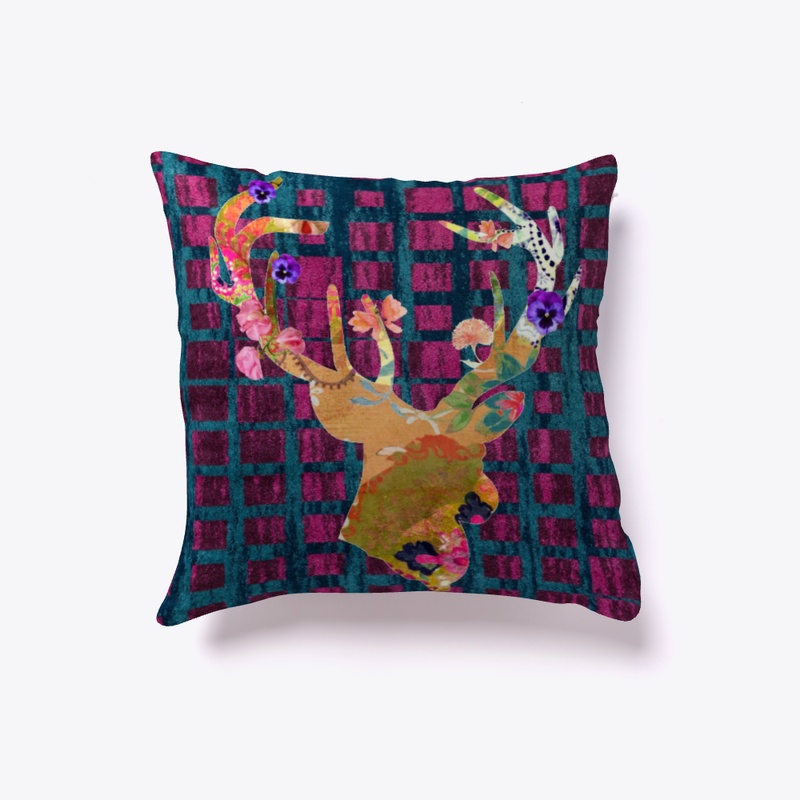 Bohemian Woodlands Glam Pillow