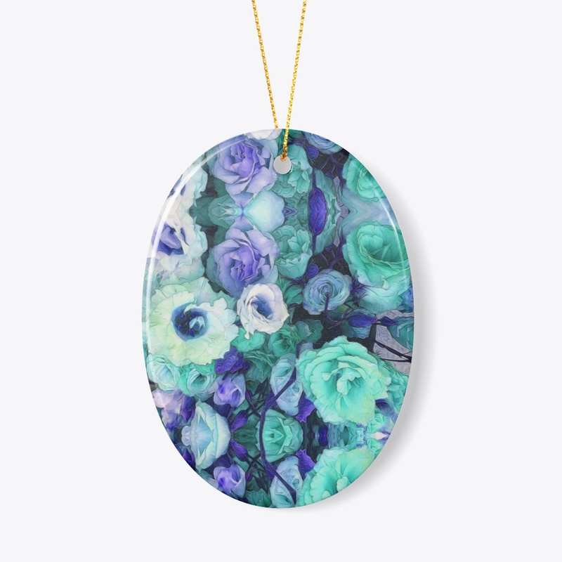 Aqua Flower Kaleidoscope
