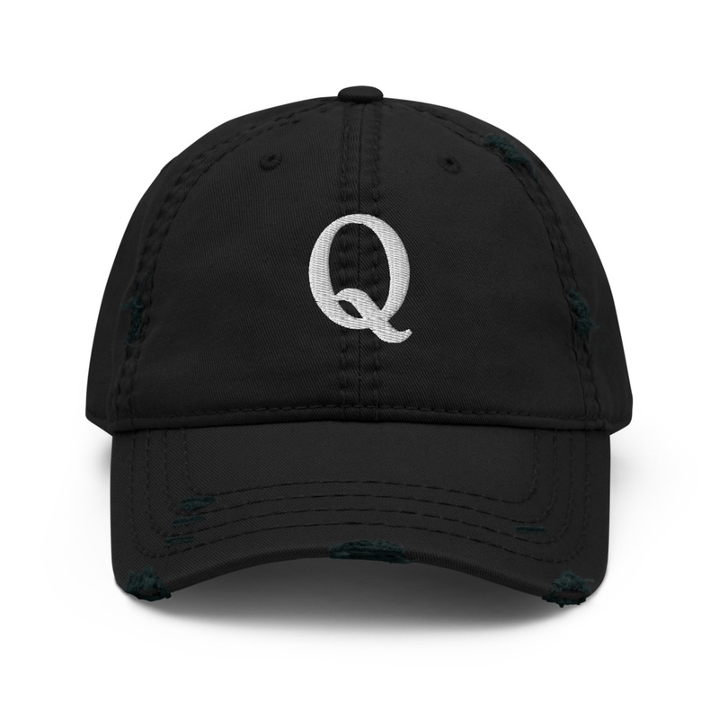 Q Distressed Dad Hat