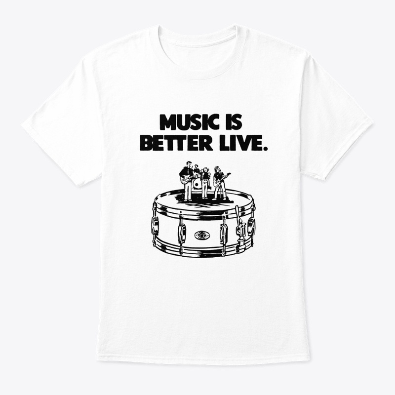 Music Is Better Live White Tee