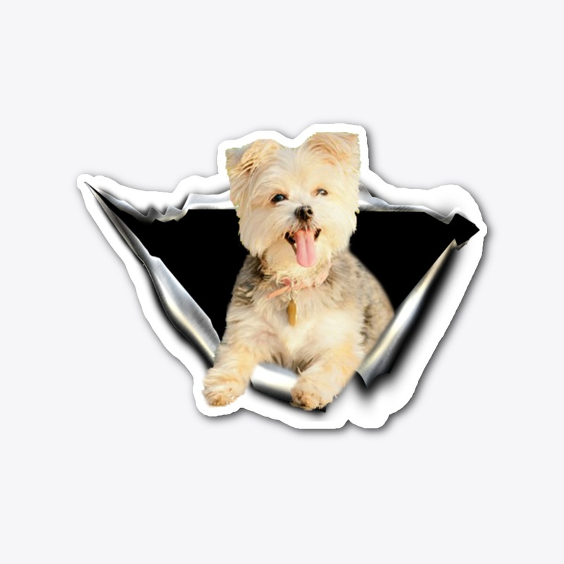morkie 3D Car sticker