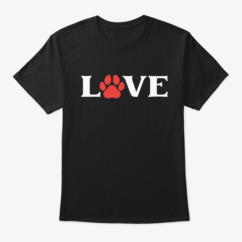 Full Chest Paw Print Love Tee