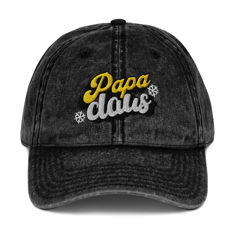 Papa Claus Vintage Dad Cap Hat