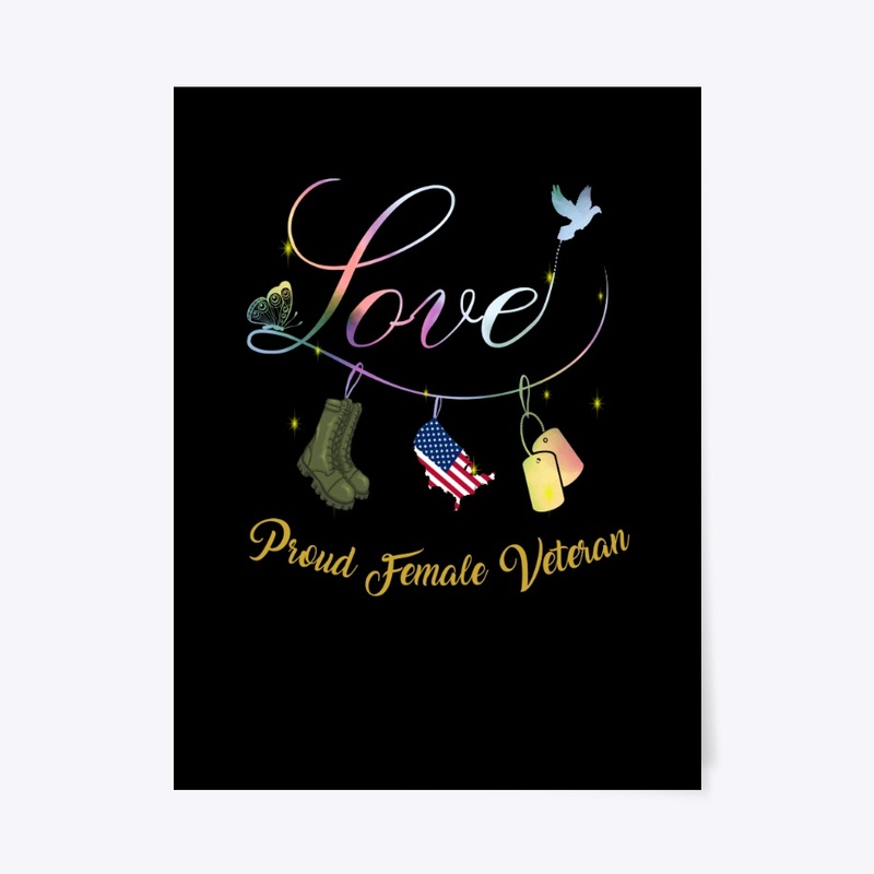 Veterans Day Gifts Proud Female Veteran